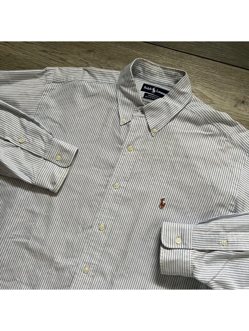 Vintage Ralph Lauren Men's 16-33 Yarmouth Dress Shirt Striped Button Down